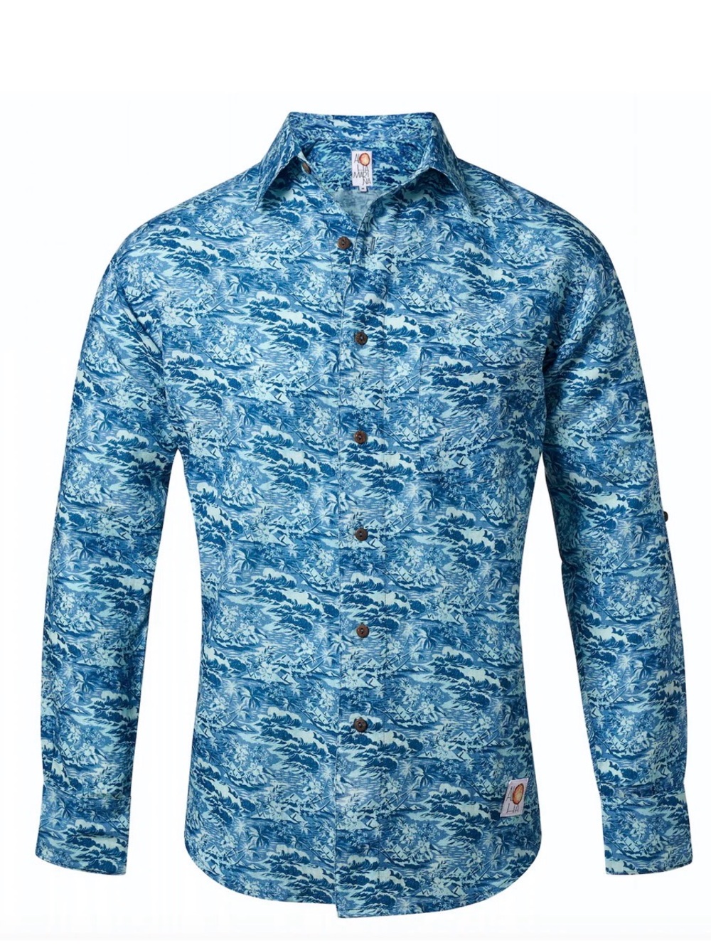 ALOHA MARINA Lanikai Linen Blend Shirt Small